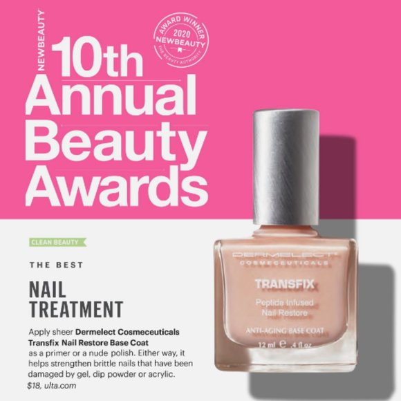 DERMELECT Transfix Restore & Repair Nail Base Coat Nail Polish- Beige NEW IN BOX - Picture 6 of 6